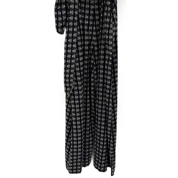 ACE AND JIG GEOMETRIC SLEEVELESS BLACK CROP JUMPSUIT SIZE XS BELTED ROMPER - Picture 6 of 8
